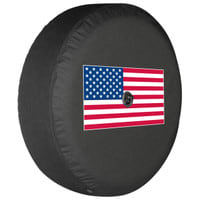 Jeep Wrangler JL with back-up camera Soft Tire Cover - American Flag