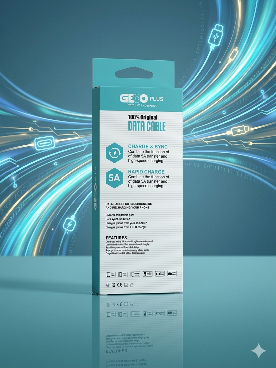 GEOO Plus 120W (Type-C and B) Charging Data Cable