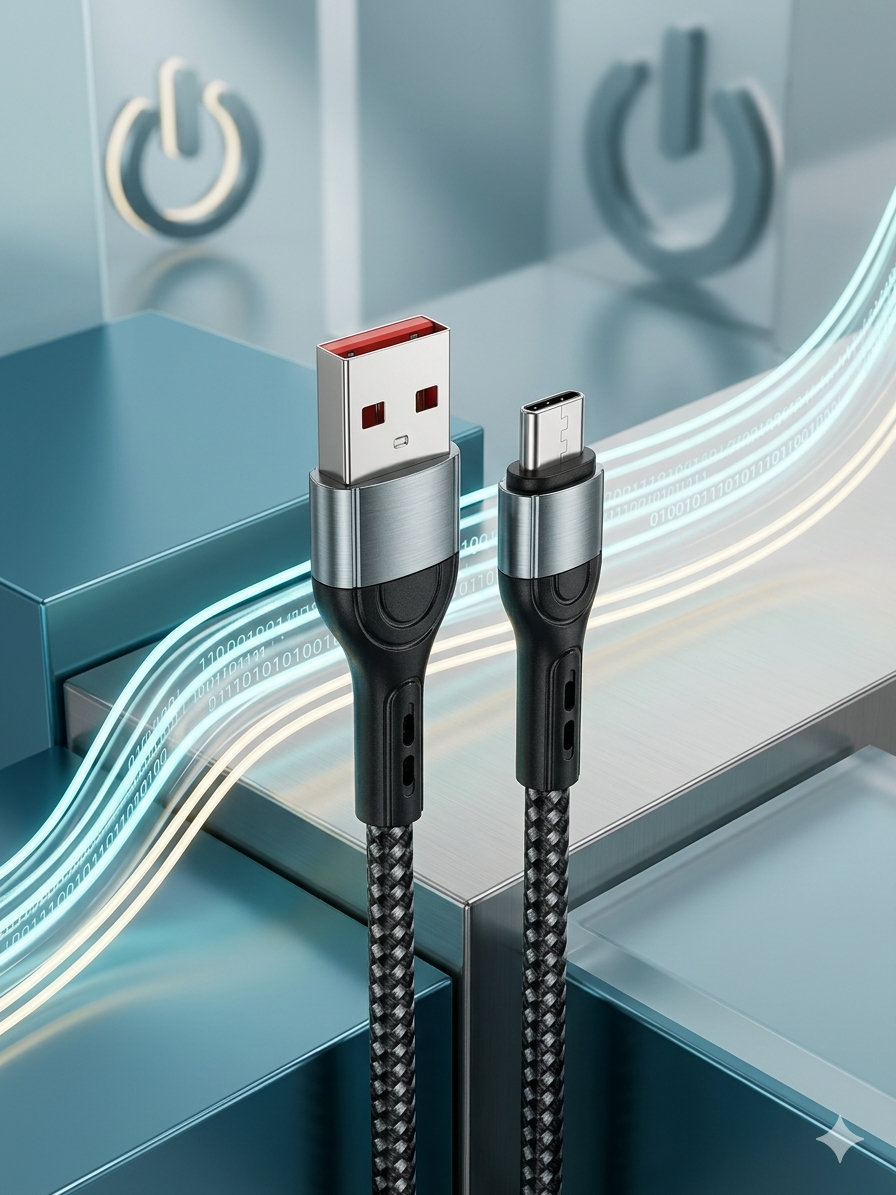 GEOO Plus 120W (Type-C and B) Charging Data Cable