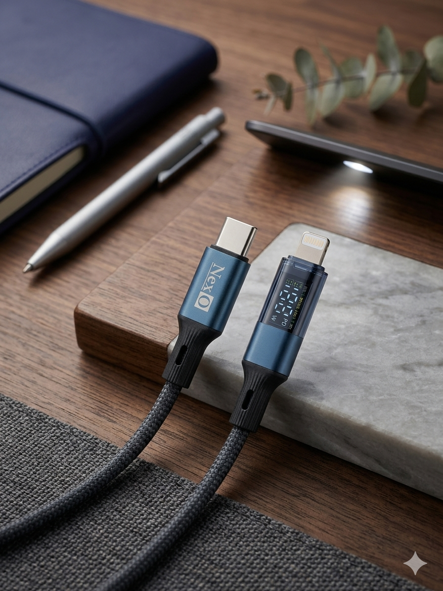 Nexo Re-149 USB (TYPE -C and Iphone) 120 W Data Cable