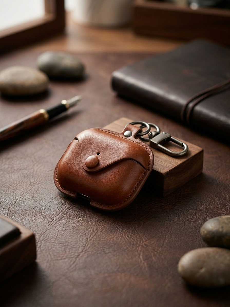 AirPods Pro Magnet Leather PU Case with Hook For apple Air Pods Pro