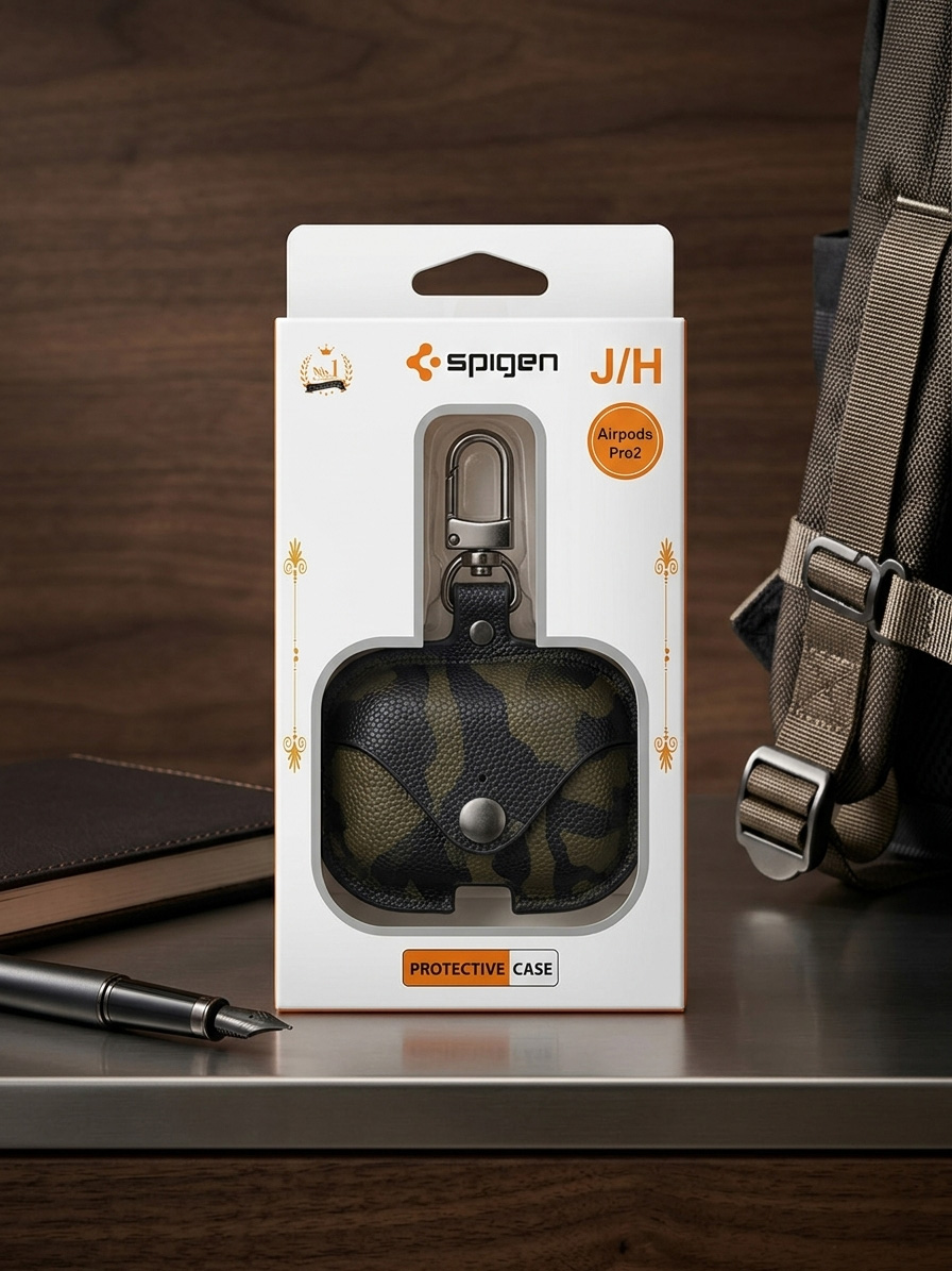AirPods Pro Magnet Leather PU Case with Hook For apple Air Pods Pro