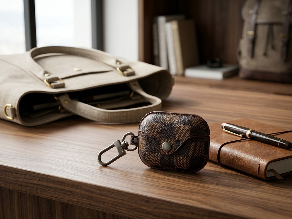 AirPods Pro Magnet Leather PU Case with Hook For apple Air Pods Pro