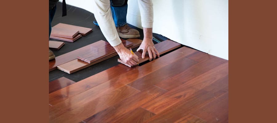 Wood floor installation