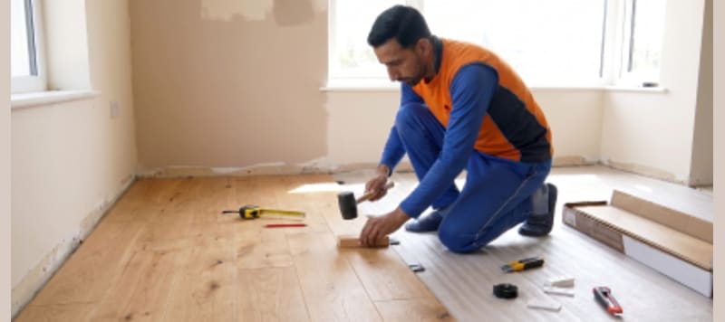 Wood floor installation