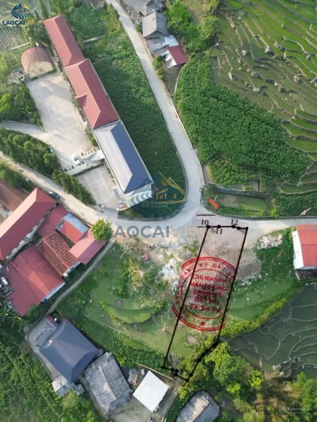 Đất 690m², mặt tiền 13m, giá 6,2 tỷ – Sử Pán, Sa Pa, view núi rừng, thích hợp homestay villa