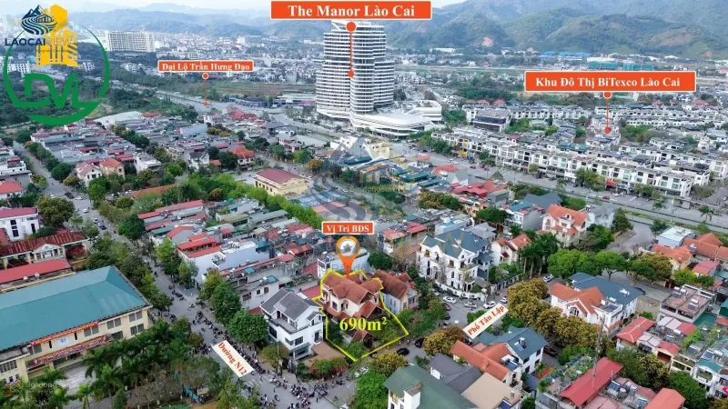 Bán biệt thự 690m² mặt tiền 24m, 5 phòng ngủ, 3 tầng, giá 16 tỷ - Trung tâm TP Lào Cai - Ảnh 2