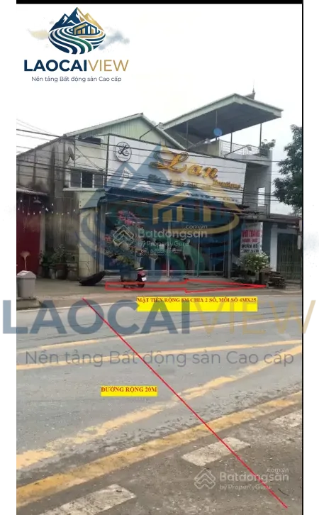 Bán Lô Đất Ngã 3, 200m², Mặt Tiền 8m, Nhà 2 Tầng 4 PN Cho Thuê 5tr/tháng, Giá 3 Tỷ - Tằng Lỏong, Lào Cai