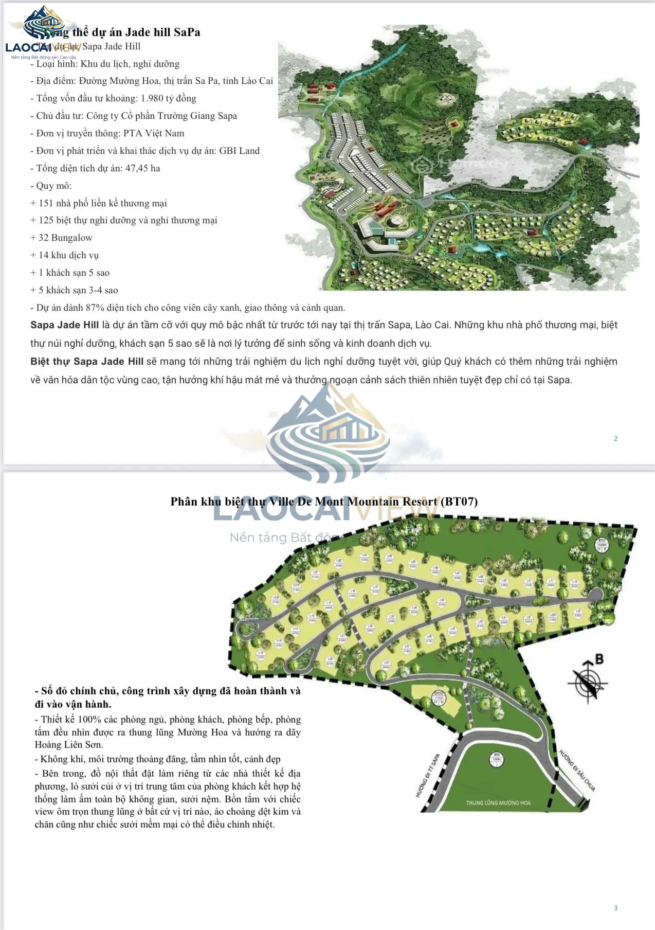 Bán căn biệt thự cao cấp khu nghỉ dưỡng Jade Hill trung tâm SaPa
