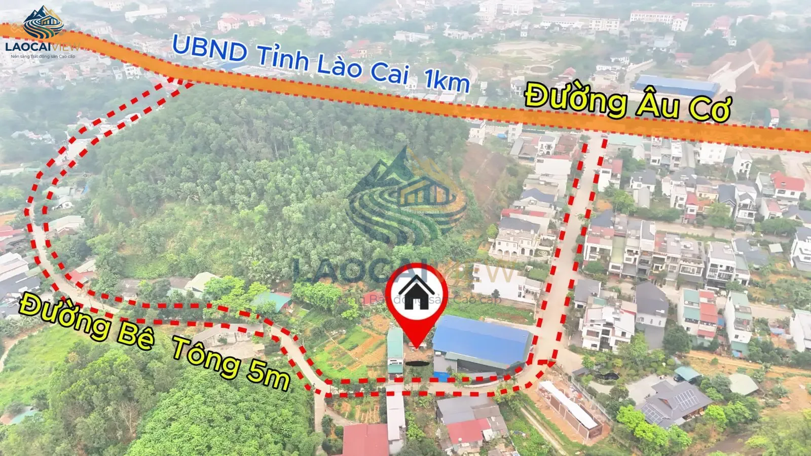 Đất nền 144m², mặt tiền 10m, hướng Nam, giá 2,95 tỷ - Ngõ Đường Âu Cơ, cách UBND Lào Cai 900m