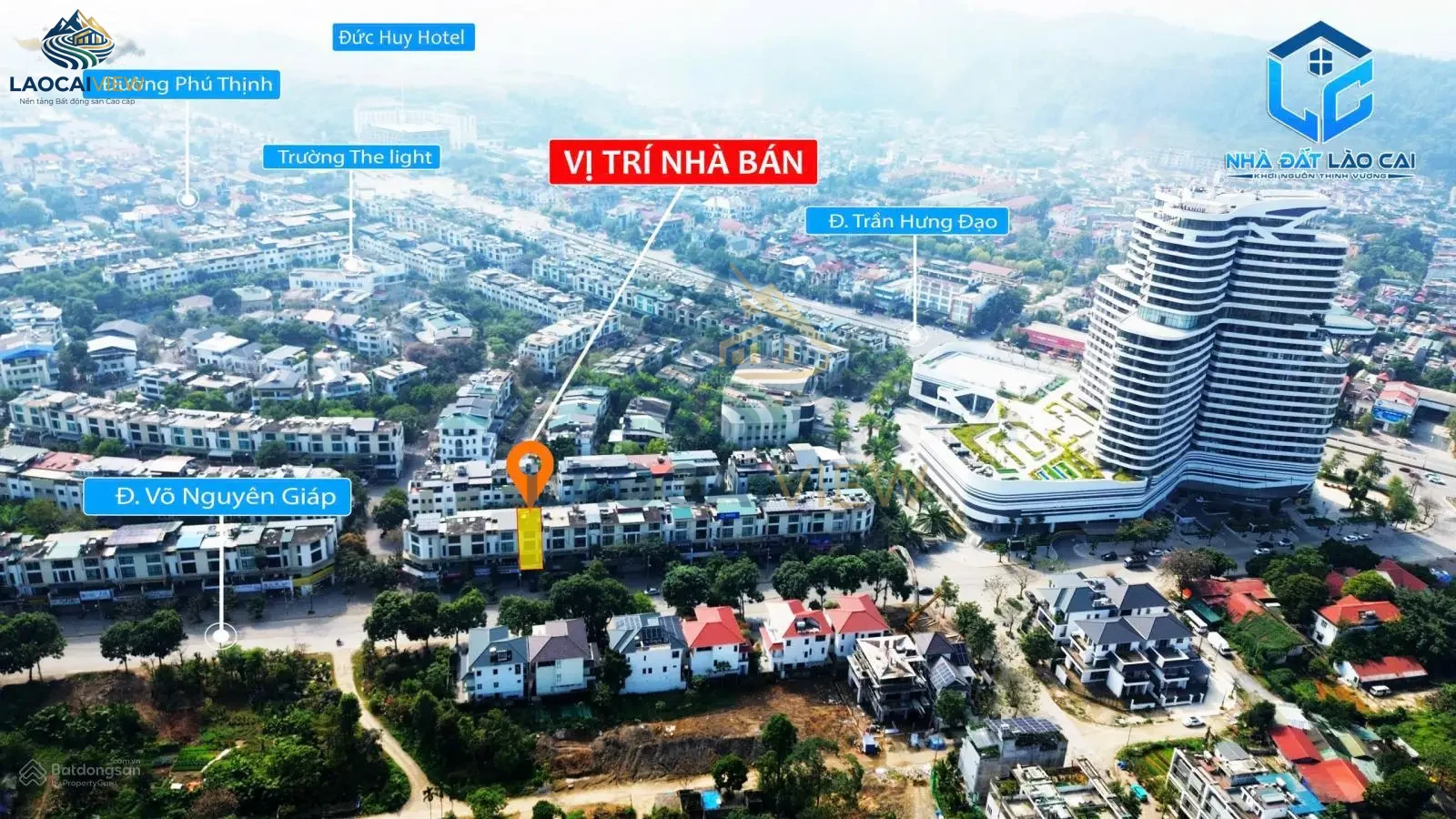 Nhà phố 2 mặt tiền 145m², 5PN/5PT, mặt tiền 6.6m, hướng Tây Nam, giá 7,9 tỷ - Lào Cai, bán gấp