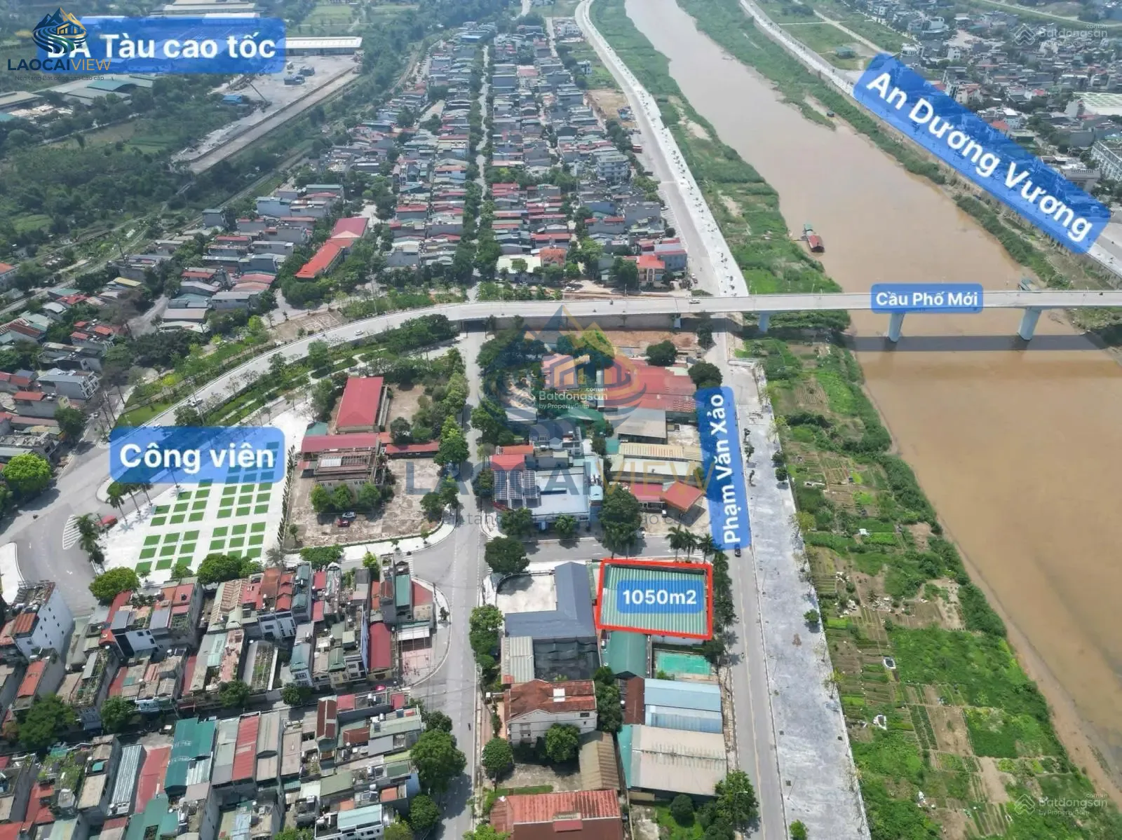 Bán gấp lô góc 1.050m² Phạm Văn Xảo, Lào Cai – View sông Hồng, Thổ cư, Giá chỉ 30 tỷ