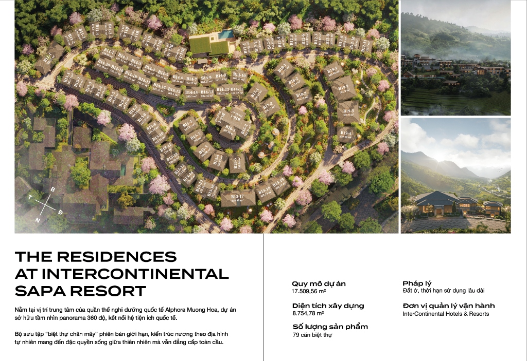 Mặt bằng phân lô 79 căn biệt thự The Residences at InterContinental Sapa Resort