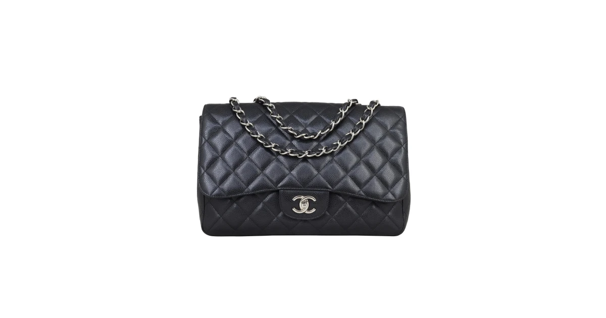 Chanel Classic Flap Jumbo in Caviar top 10 most popular Chanel handbag