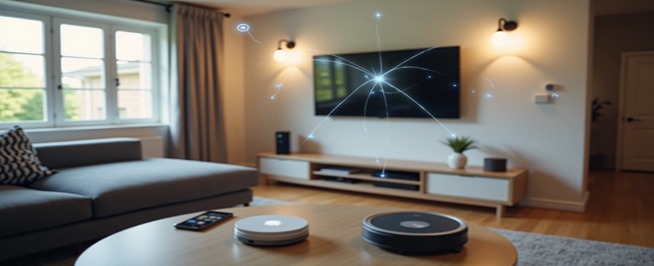 smart led in room connected with iot inter