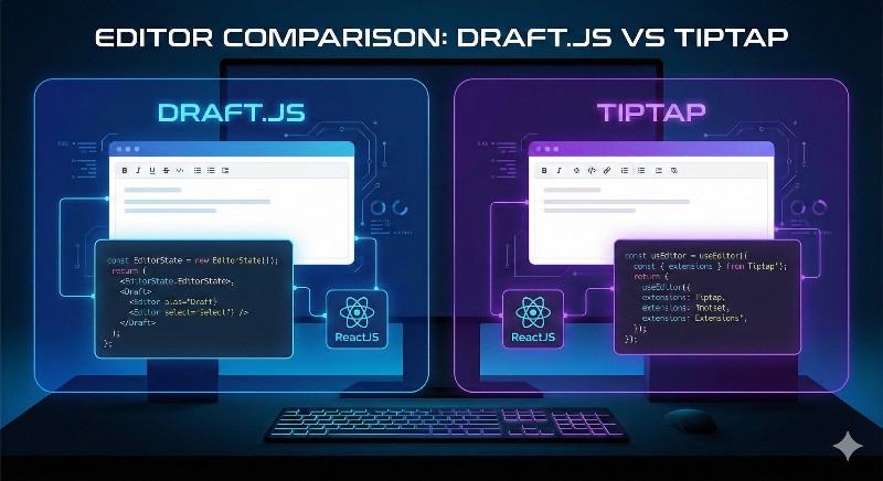 Draft.js vs Tiptap: The Best Rich Text Editor for React Developers
