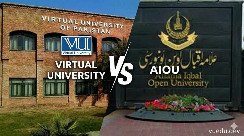 image showing virtual university vs aiou thumbnail side by side