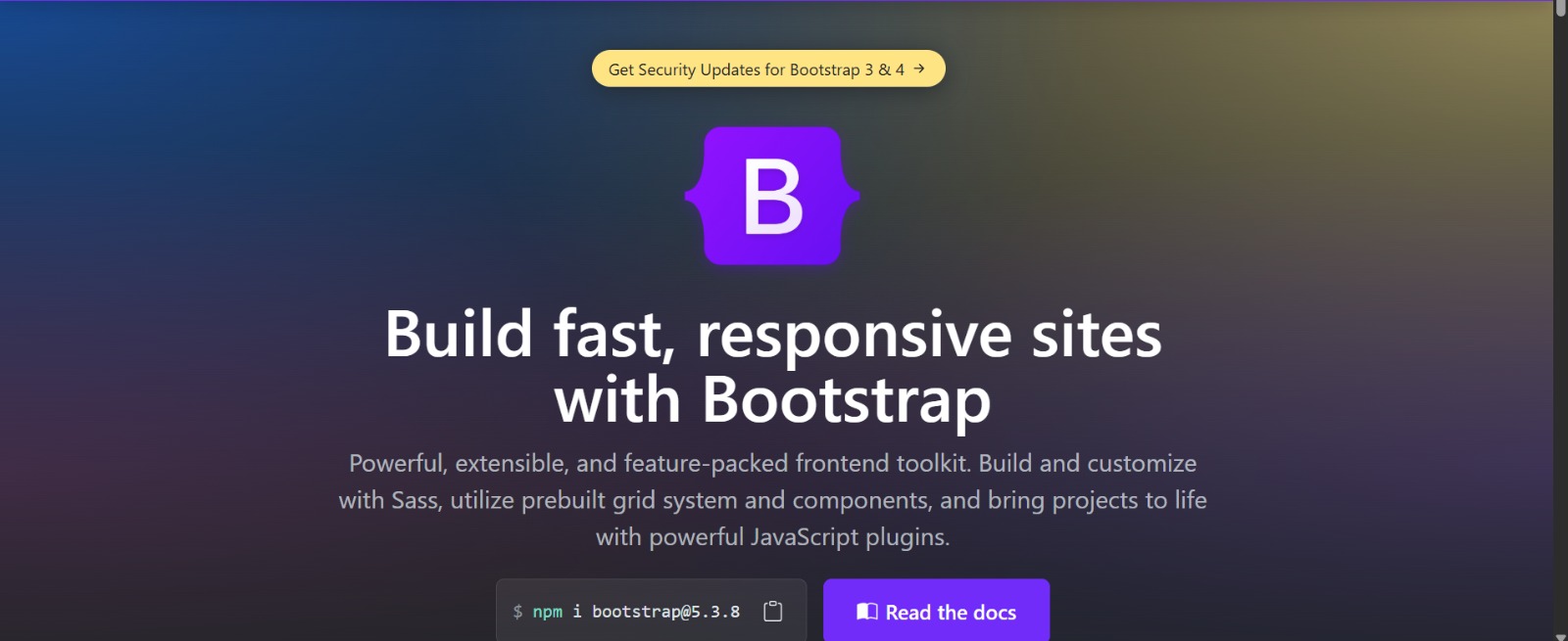 bootstrap landing page