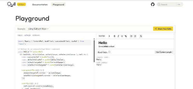 quill.js opensource rich text editor