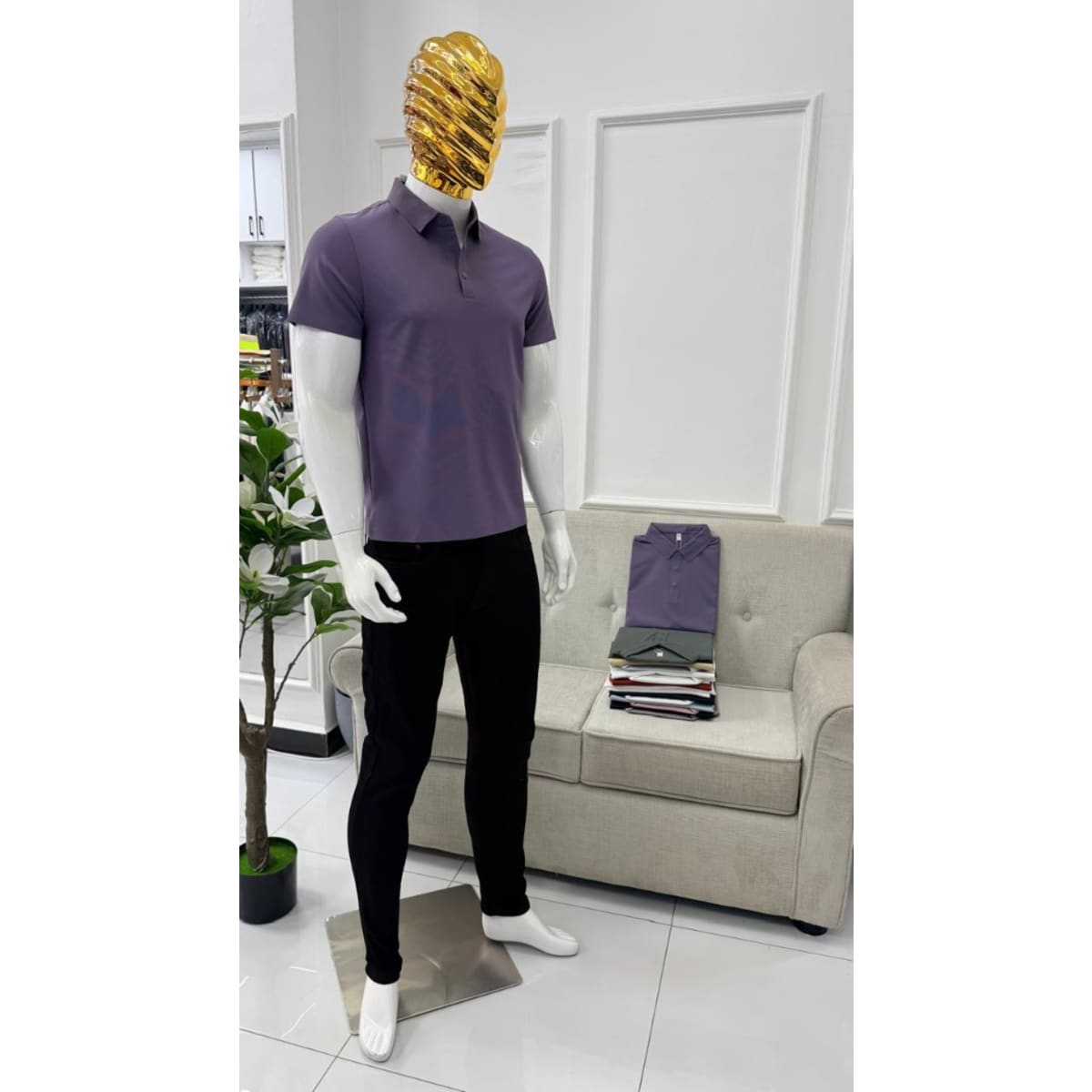 PURPLE CLASSIC KNITTED POLO