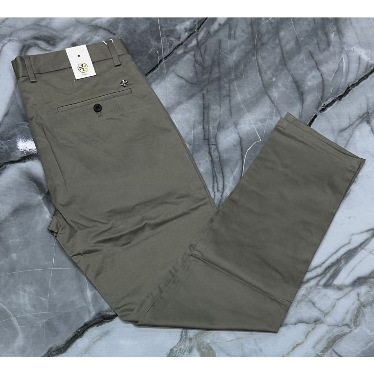 : TORY BURCH MEN'S FLAT-FRONT TROUSERS (CHINO-STY