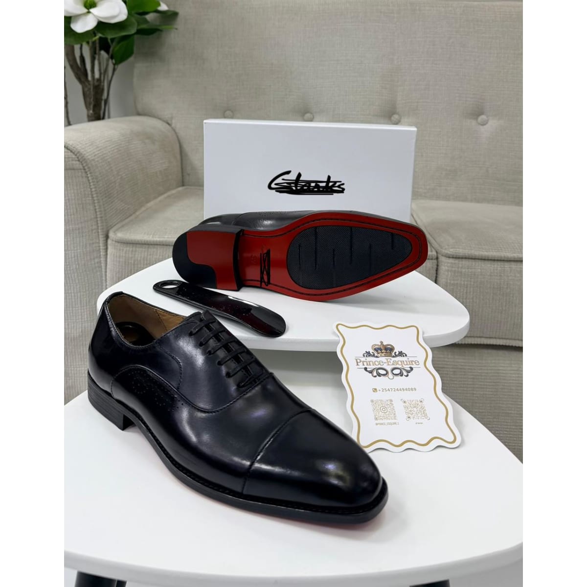 Black Leather Oxford Formal Shoes