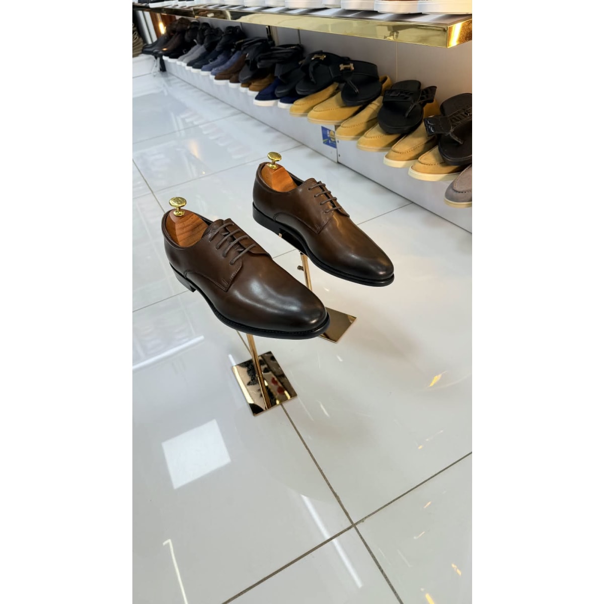 Dark Brown Men's Formal Derby Shoes
