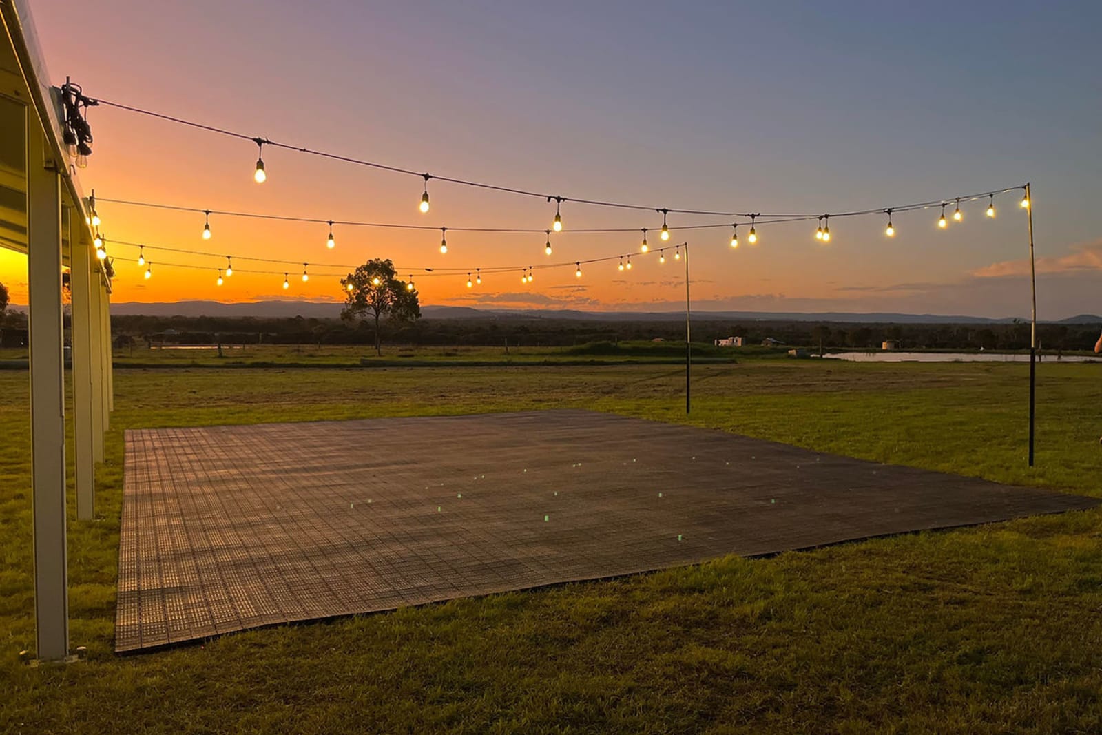 Pro-Floor dance floor hire Brisbane wedding marquee
