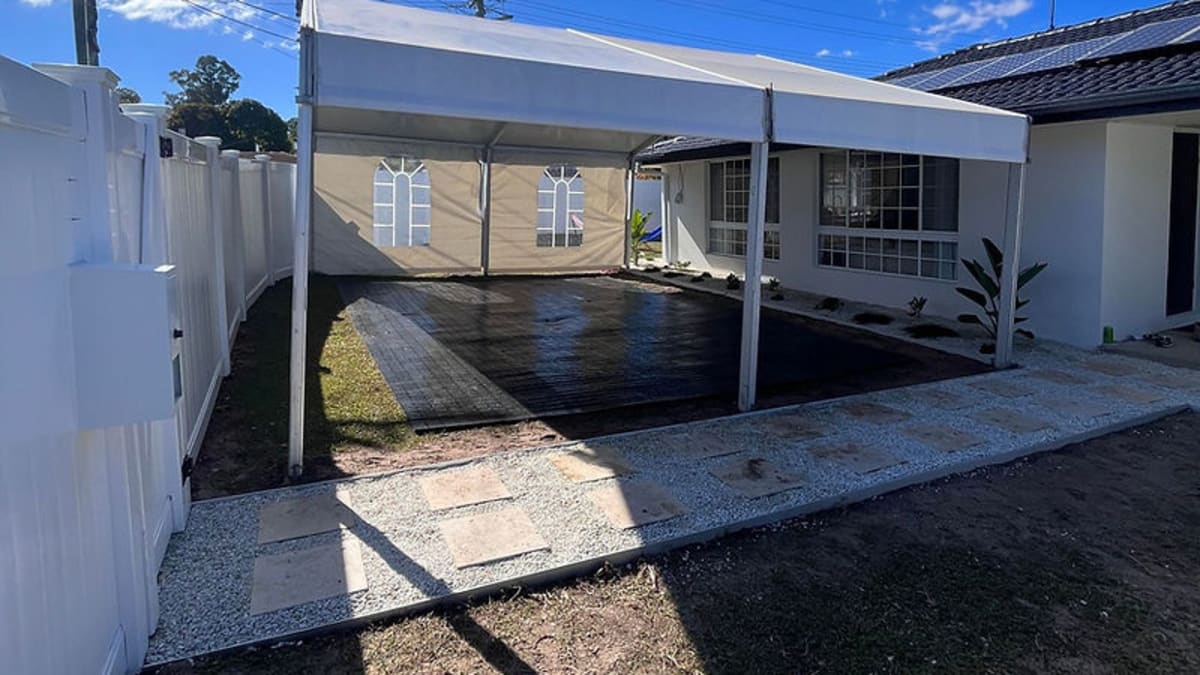 Clearspan 8m x 6m marquee Brisbane