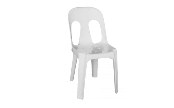 Pipee chair white hire Brisbane — commercial stacking event chair