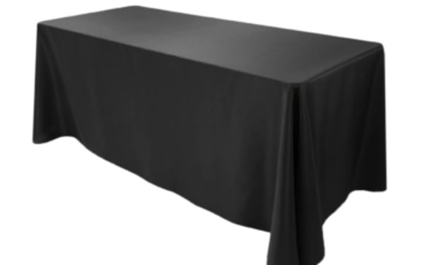 5ft Black Table Cloth hire Brisbane
