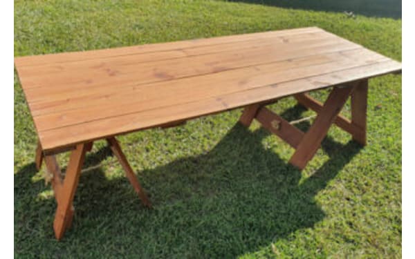 Kids Wooden Trestle Table hire Brisbane