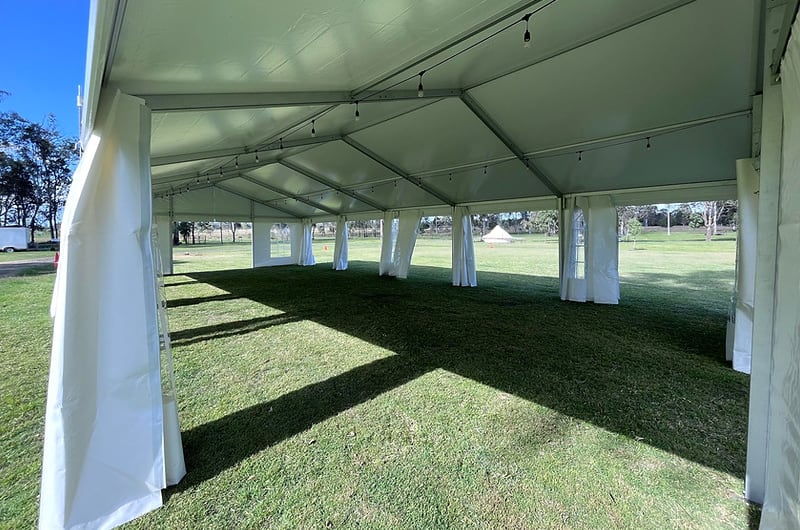 Clearspan 8m x 18m marquee Brisbane