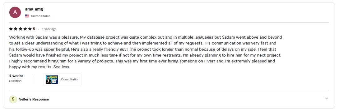 Client review screenshot 13 for Sadam Barkat