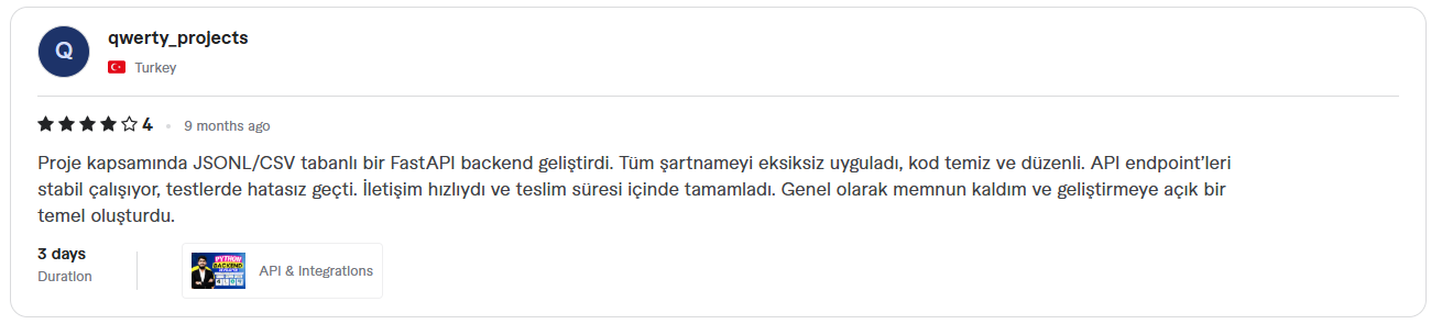 Client review screenshot 16 for Sadam Barkat