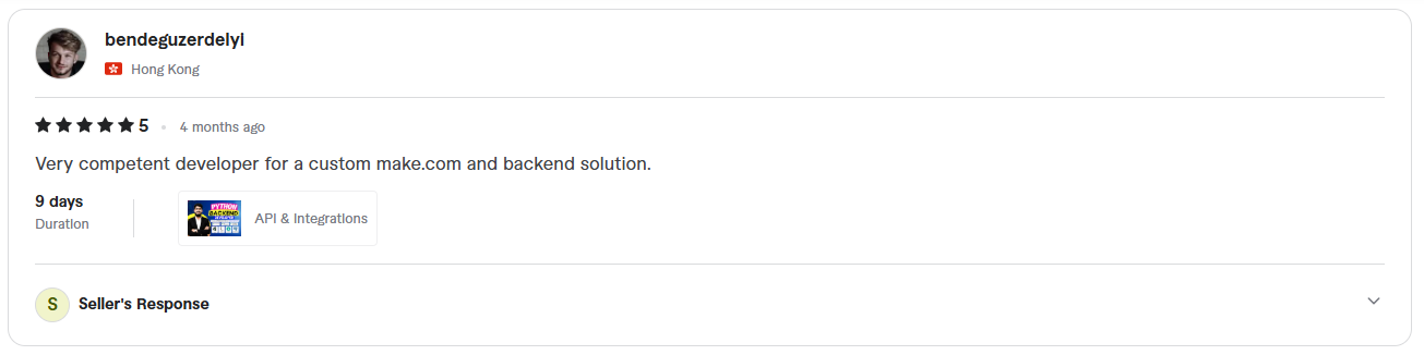 Client review screenshot 23 for Sadam Barkat