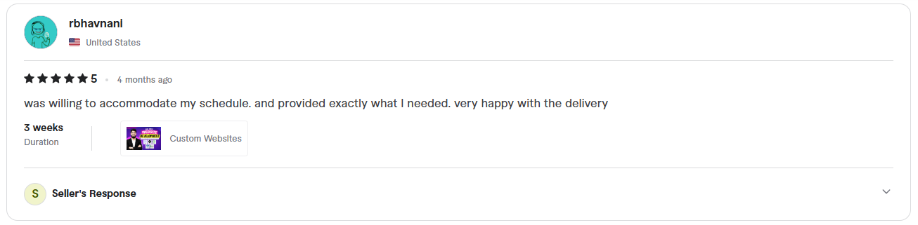Client review screenshot 25 for Sadam Barkat