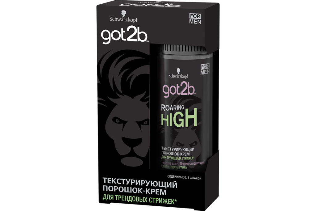 Порошок-крем для взрывной укладки got2b Roaring High – для укрощения мужских волос. Этот порошок в процессе укладки превращается в крем для моделирования. 390 р.