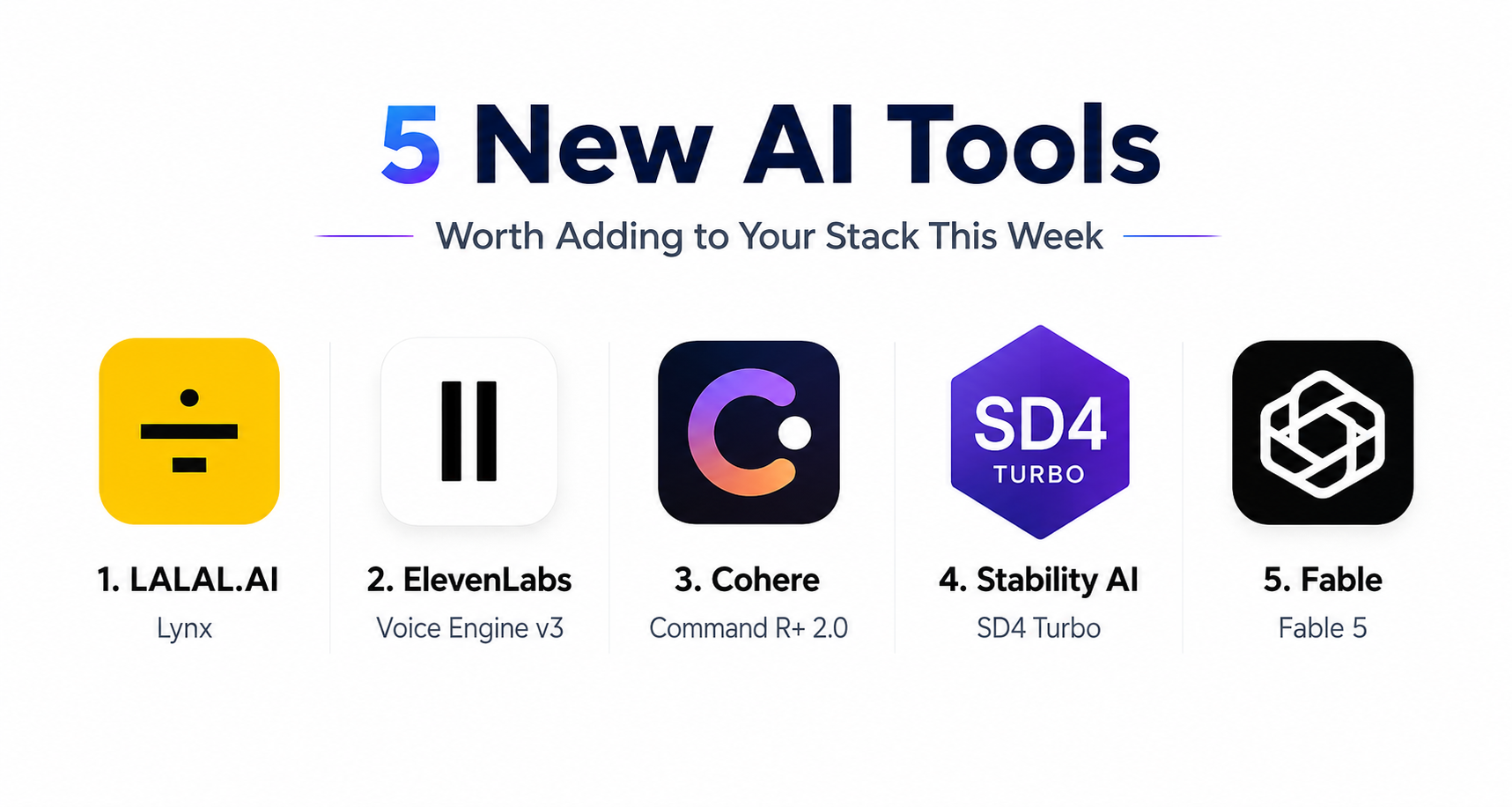 5 New AI Tools Worth Adding to Your Stack This Week