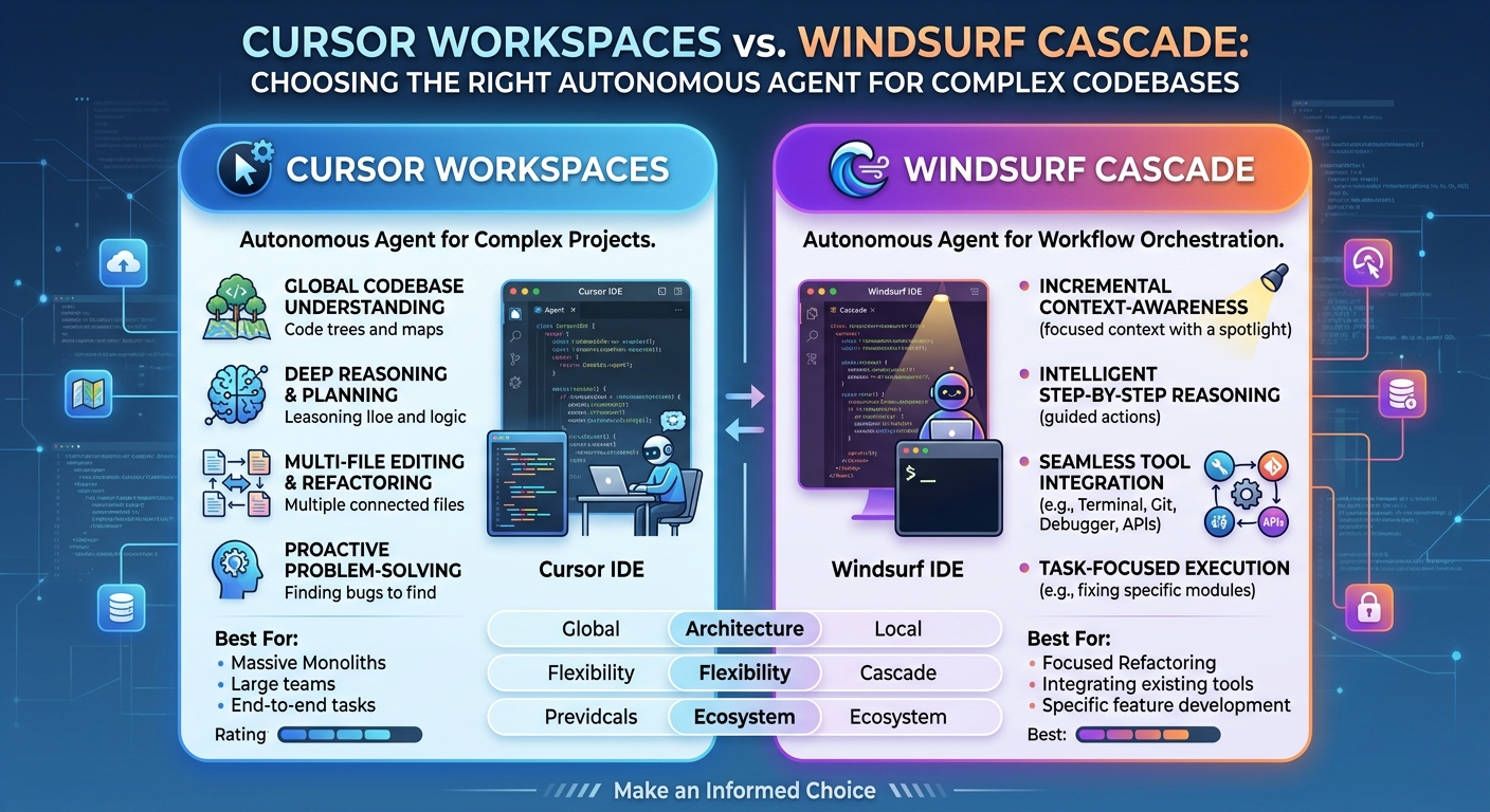 Cursor vs Windsurf: Best AI Coding Agent for Complex Codebases