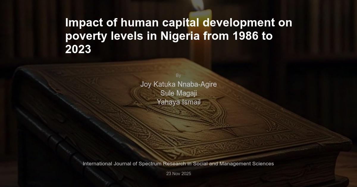 Impact of human capital development on poverty levels in...