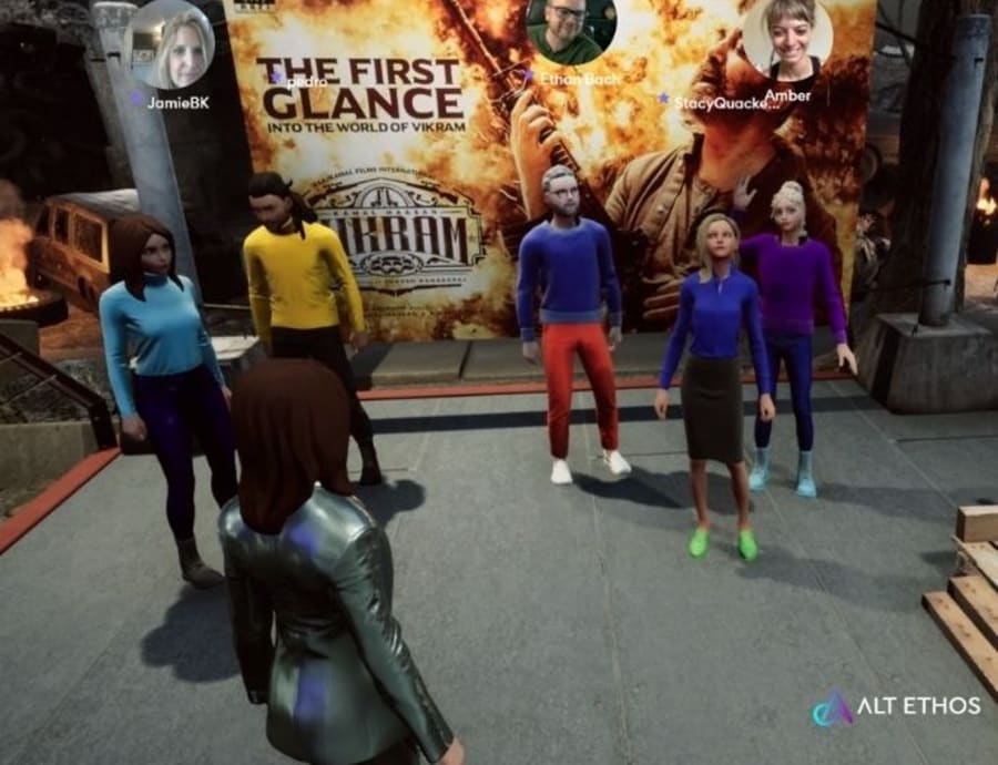 Live fan avatar attendance in Vikram World metaverse event produced by Alt Ethos