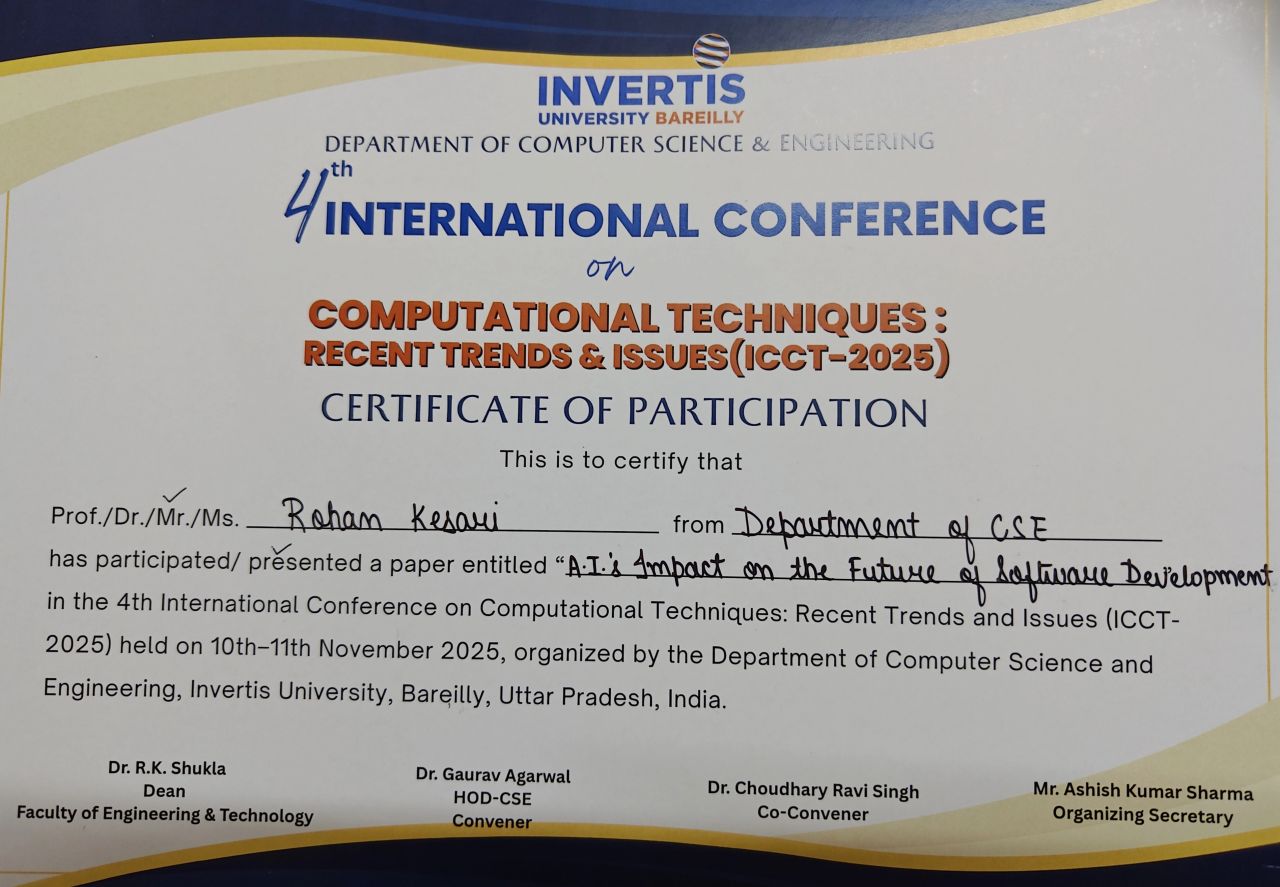 International Conference ICCT-4 Invertis University