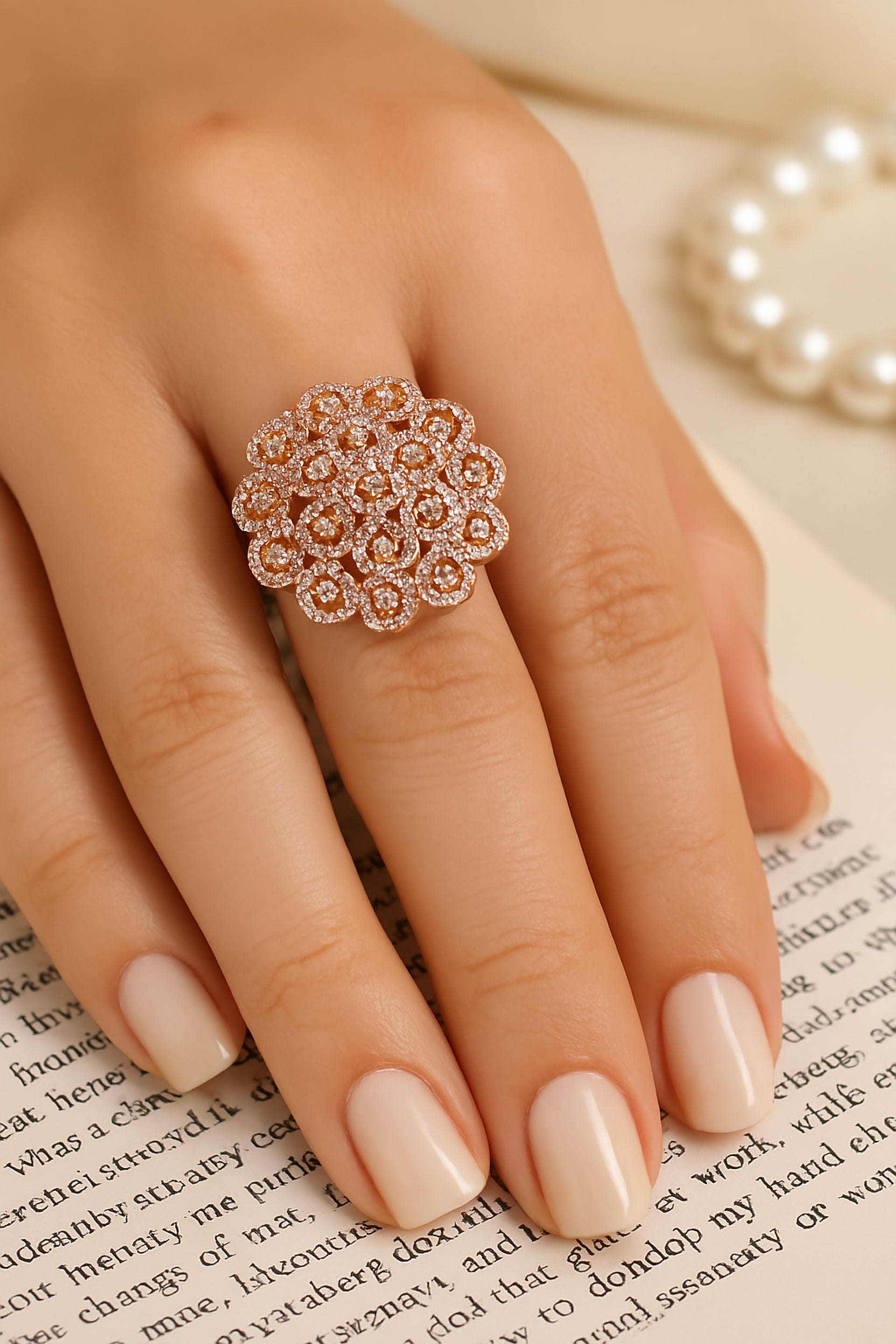 Rosé Royale – Bloom Cluster Ring image 3