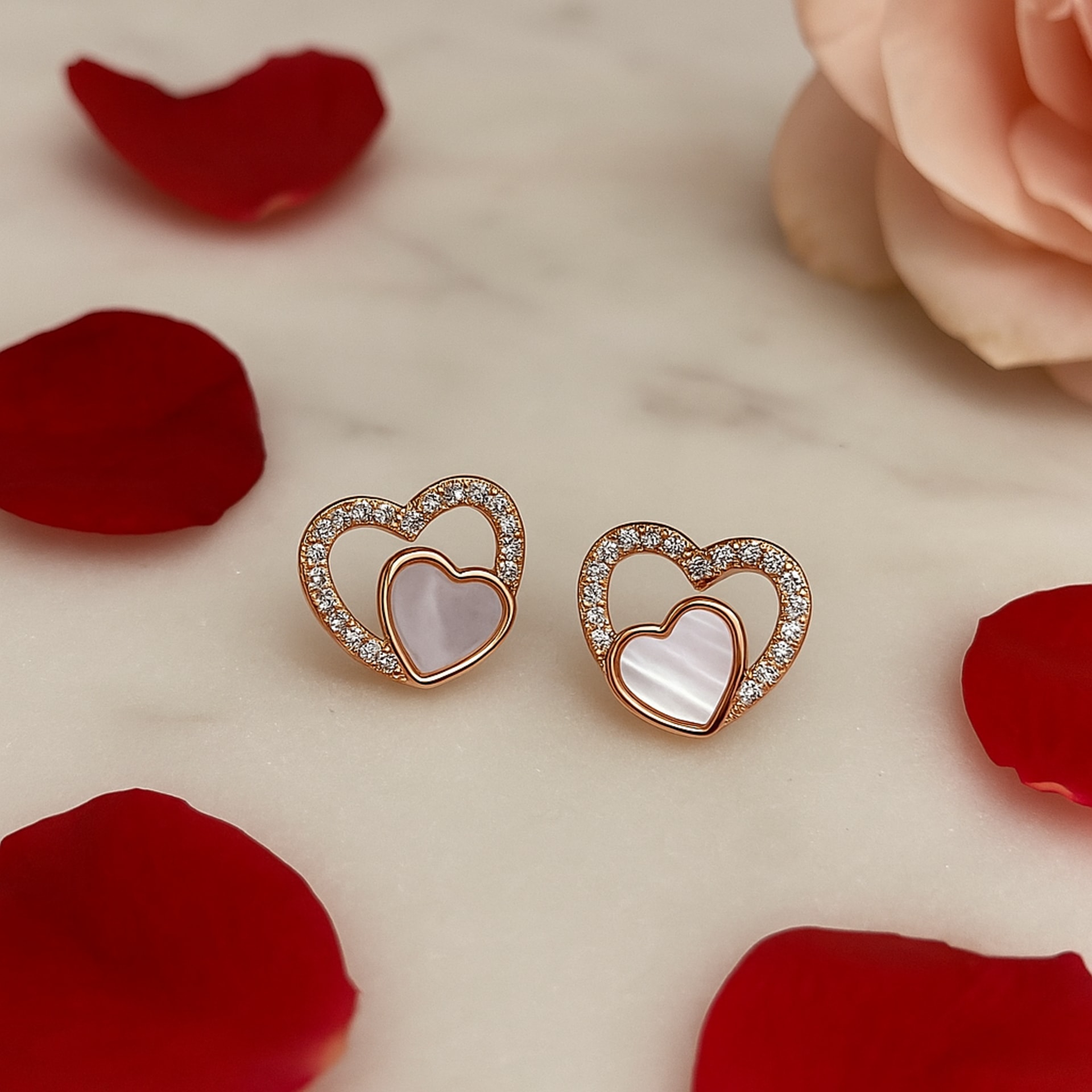 Rosé Whisper Studs image 3