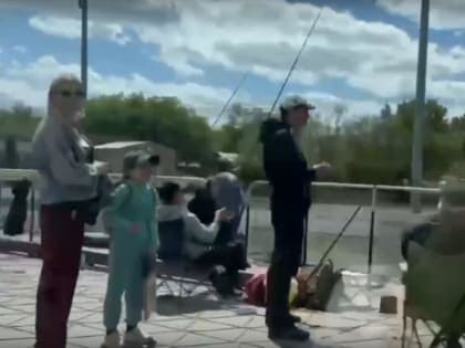В Ростове на Зеленом острове полно рыбаков после отмены запрета на рыбную ловлю