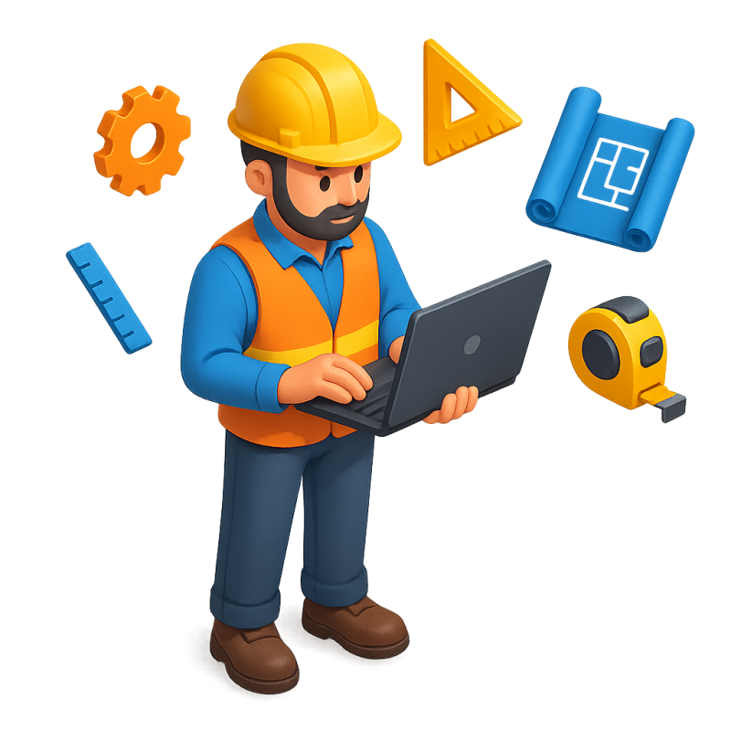 Civil Engineering logo png​ 3D Image Download