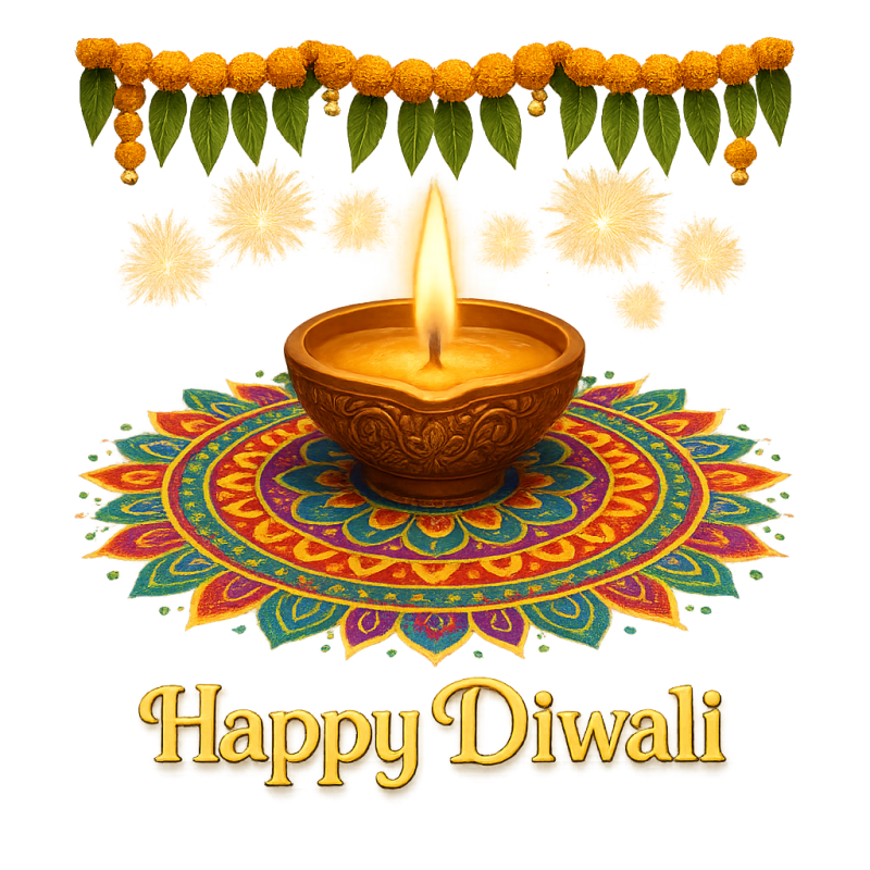 High-Quality Diwali PNGs – Lamps, Diyas, Rangoli & More
