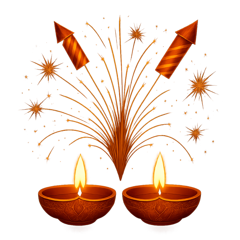Diwali Crackers PNG — Festival Fireworks & Celebration Art