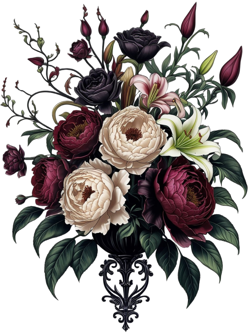Victorian Gothic Flower Clipart – Free HD PNG Download